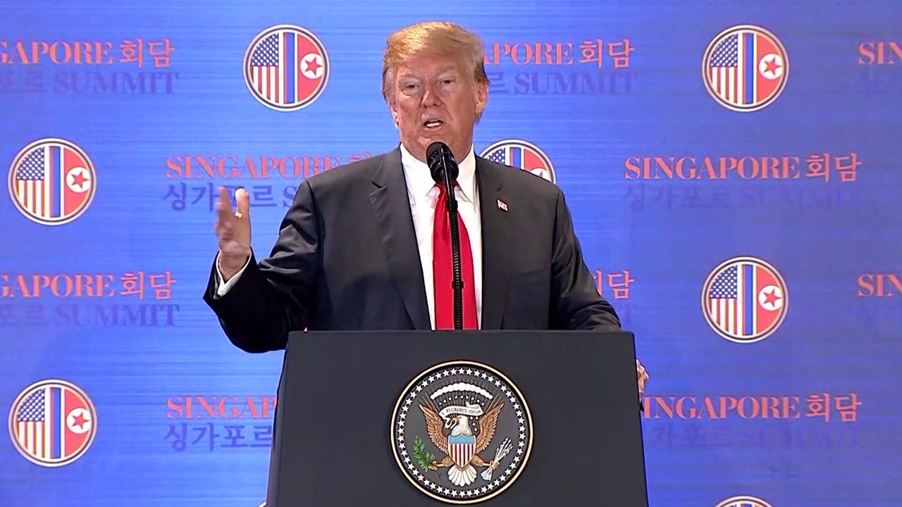 [현장영상] 트럼프, "비핵화 관련 비용은 한국과 일본이...미국은 돕지 않을 것"