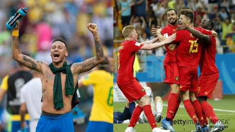 브라질·벨기에 8강 합류...2자리 남았다!