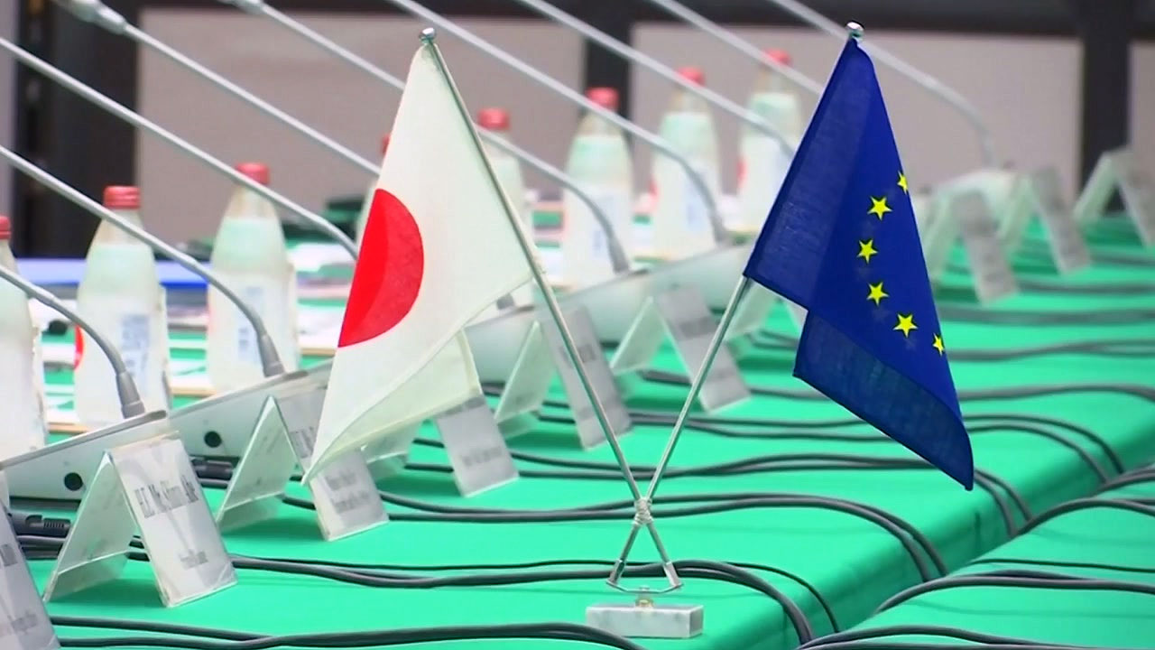 日·EU, '관세 철폐' 경제동반자협정 서명