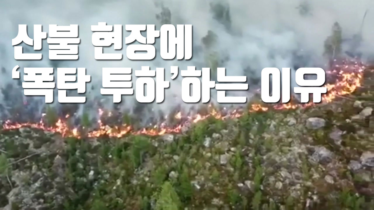 [자막뉴스] 산불 현장에 전투기 출격...'폭탄 투하'하는 이유