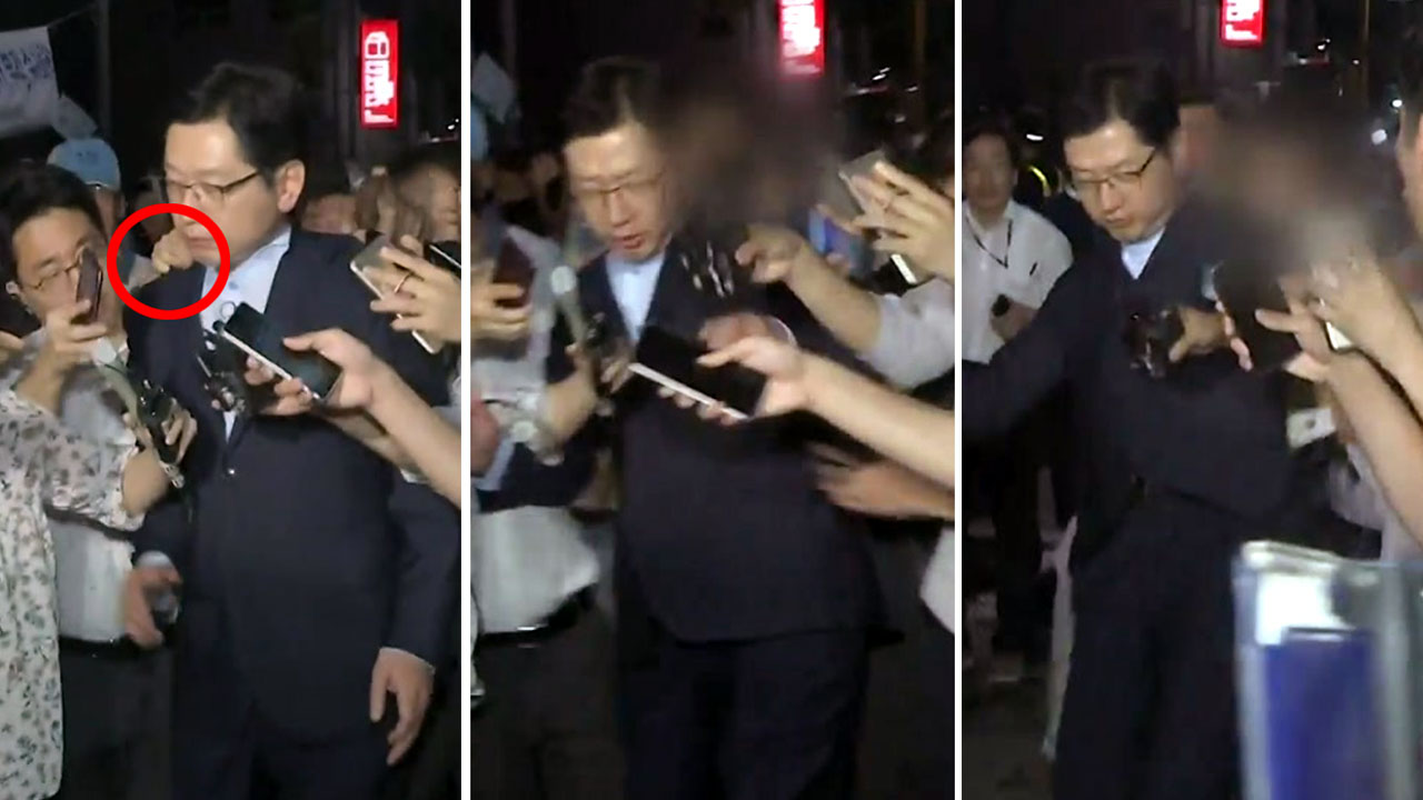 [영상] 귀갓길 뒷덜미 잡힌 김경수...50대 체포