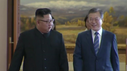  문재인 대통령·김정은 위원장 회담 종료