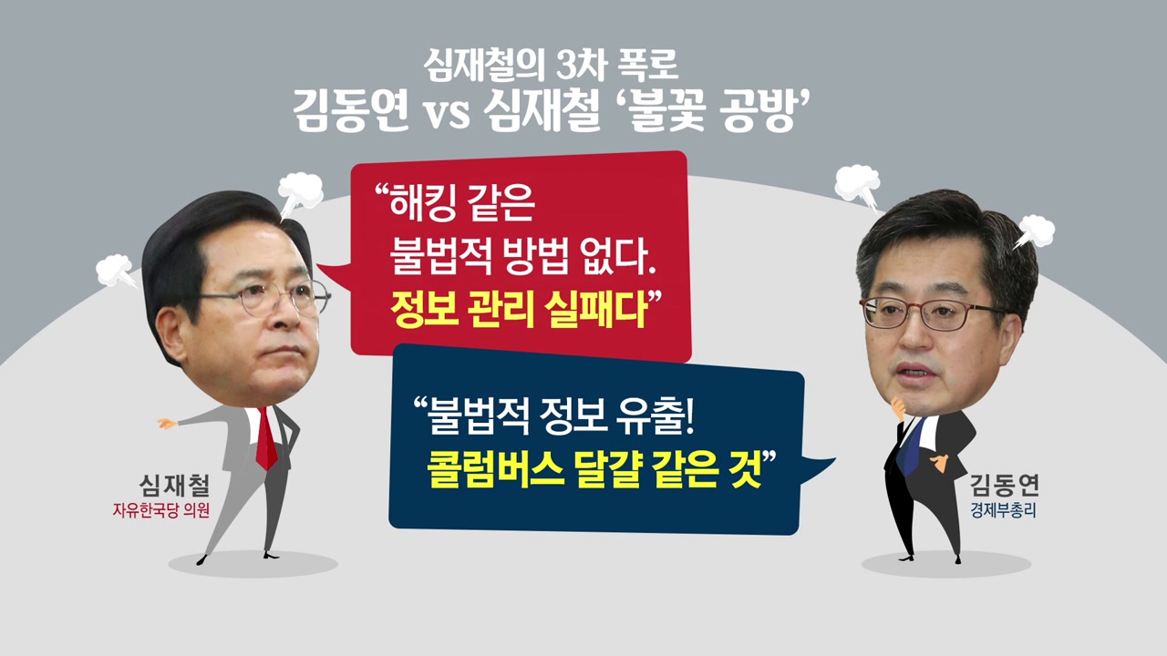 "뻥 뚫려" vs "불법취득"...김동연·심재철, 예산정보 유출 놓고 충돌
