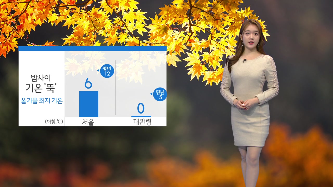 [날씨] 밤사이 기온 '뚝'...서울 아침 기온 6도