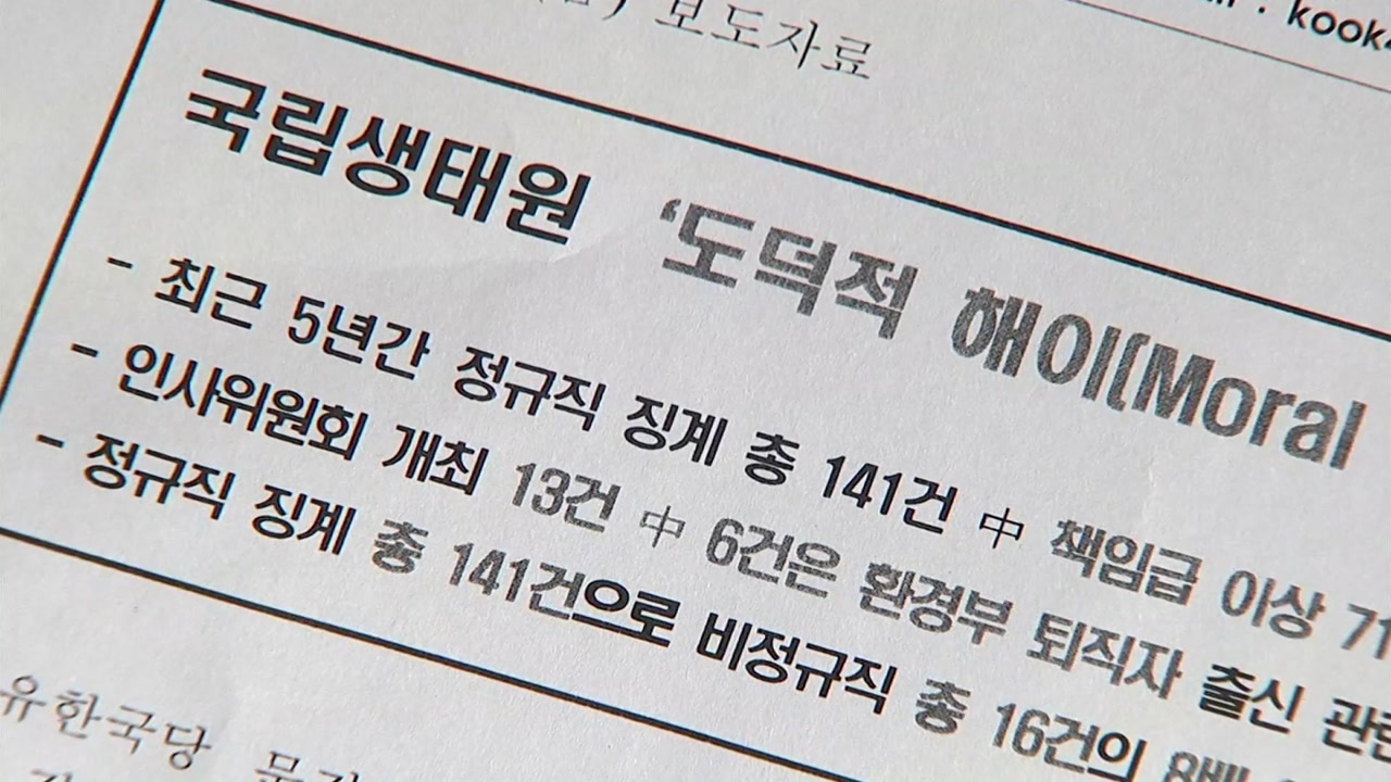 국립생태원, 기강 해이...담비 분실·종교 전단 발송
