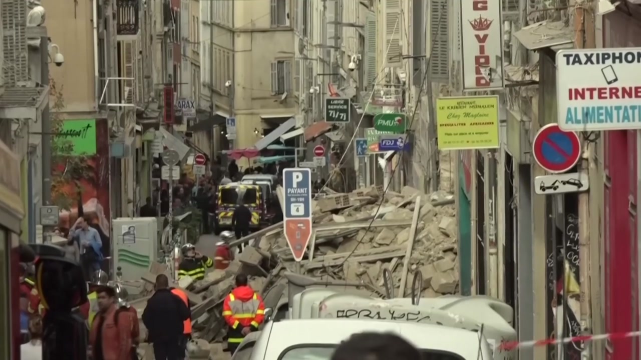 프랑스 마르세유서 건물 2채 붕괴..."2명 경상"