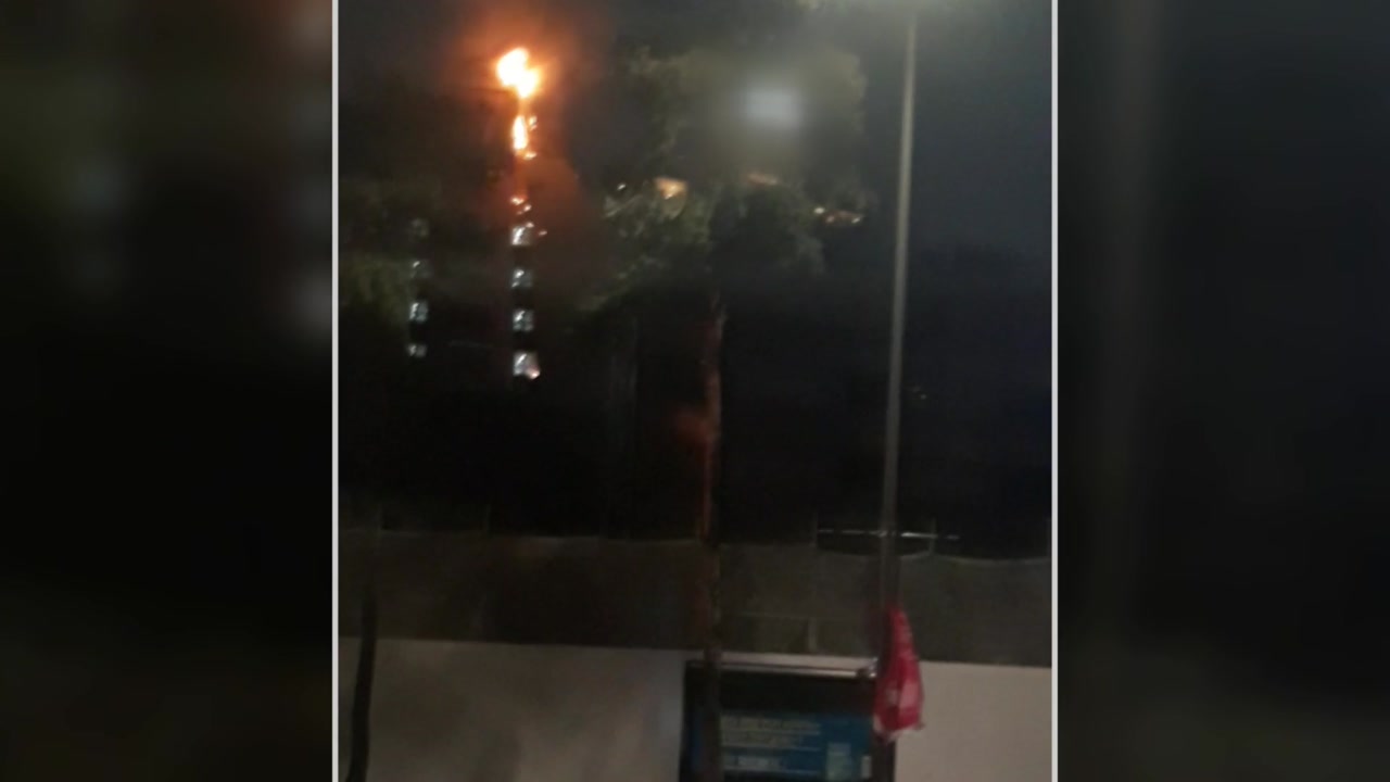 명동 오피스텔 옥상에 불...에어컨 배기 팬 불타