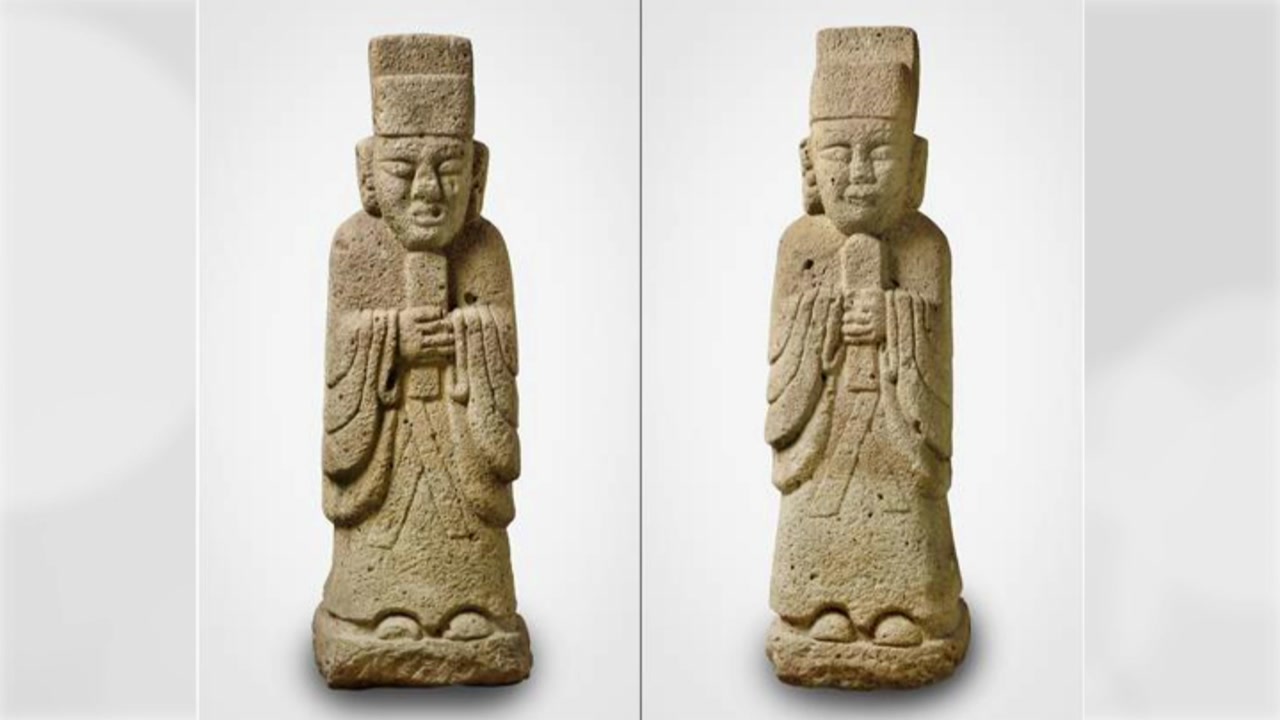 '이사용 컨테이너로 불법 반출' 조선시대 문인석 독일에서 자진 반환