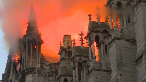 트럼프 "노트르담 화재 공중에서 물 뿌리자" 황당 제안에 국제 망신살