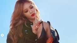 레드립과 핫팬츠...현아, 화보서 독보적인 존재감 레드립과 핫팬츠...현아, 화보서 독보적인 존재감