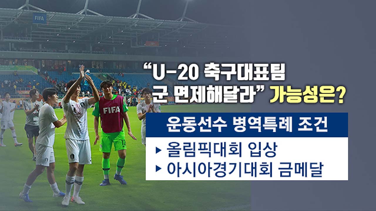 "U-20 축구팀 군 면제해달라" 냉온탕 여론, 정치권에서는?