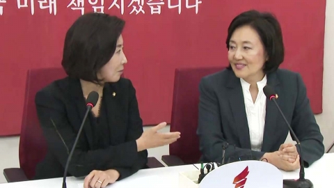 나경원 만난 박영선 '기 싸움'..."최저임금 동결" vs "비판만이 승리 아냐"