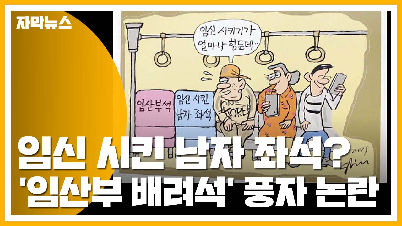 [자막뉴스] '임신 시킨 남자 좌석'?...'임산부 배려석' 풍자 만화 논란