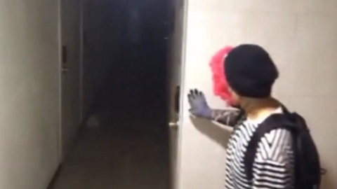 '피에로 가면' 영상 게시자 검거..."택배 대리수령 광고"