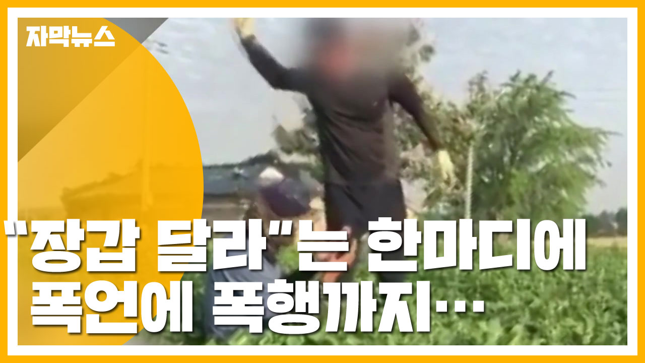 [자막뉴스] 장갑 달라는 외국인 노동자에게 폭언에 주먹질까지...