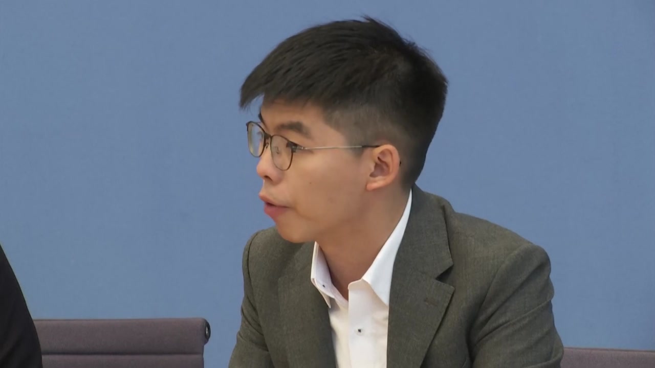 방미 조슈아 웡 "미중 협상서 '홍콩' 의제로 다뤄야"