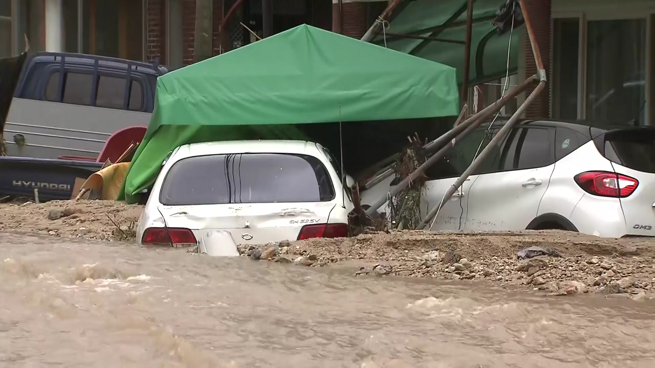 [태풍 피해] 강원 시간당 130mm 폭우에 '초토화'