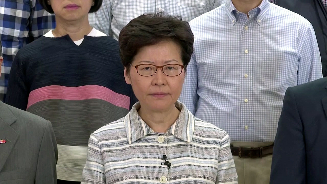 캐리 람 홍콩 행정장관 "단호히 폭력 막을 것"