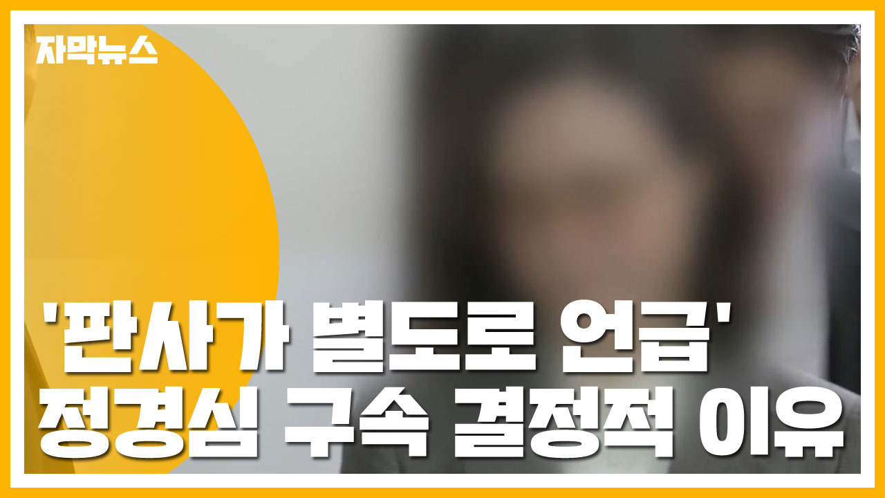 [자막뉴스] '판사가 별도로 언급' 정경심 구속 결정적 이유
