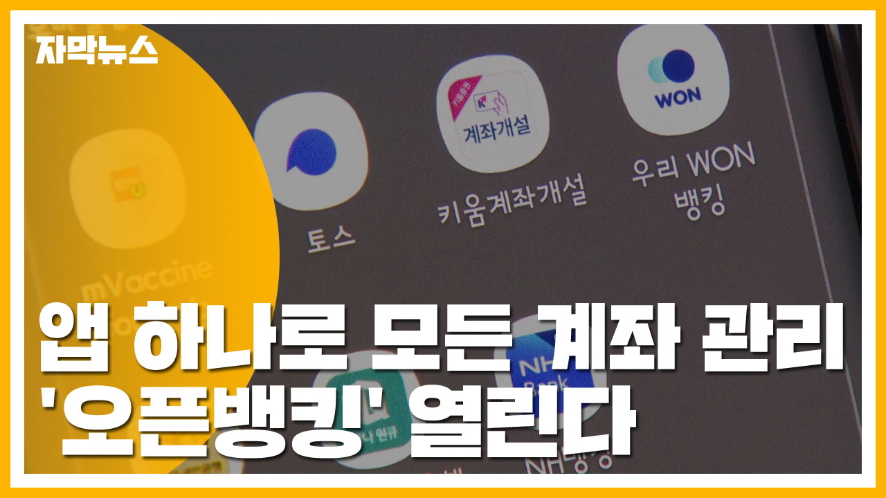 [자막뉴스] 앱 하나로 모든 계좌 관리...'오픈뱅킹' 열린다