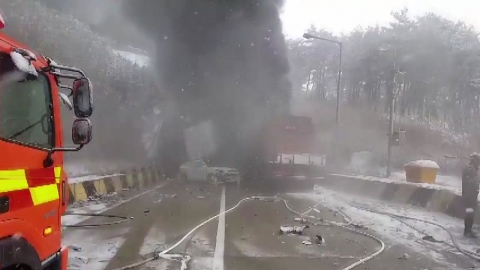 순천-완주 고속도로 다중추돌...1명 사망·30여 명 부상