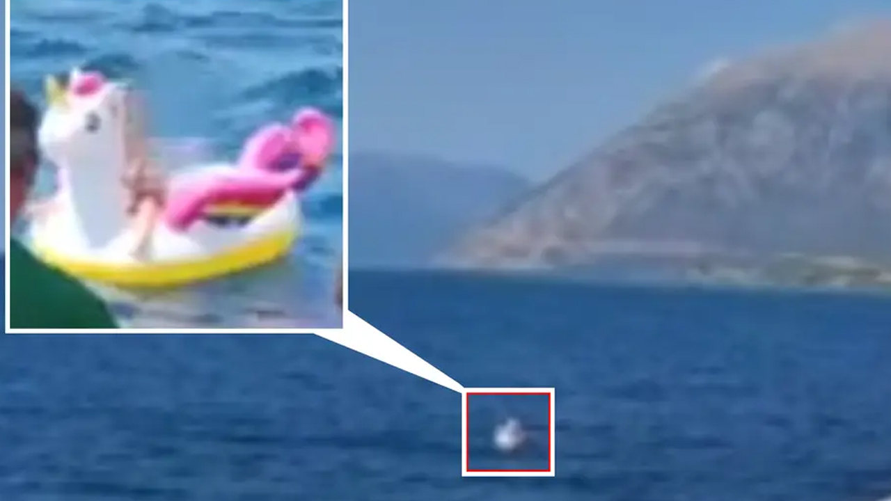 튜브 타고 표류하던 아이 지나가던 페리가 구조해