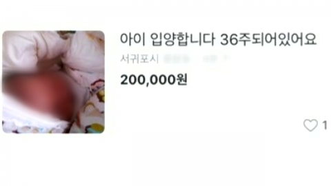 판매 글 올린 산모 "홧김에 입양 글 썼다"...경찰, 산모·영아 지원 계획