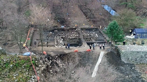 남원 고대 산성 '아막성'서 신라 시대 집수시설 발굴