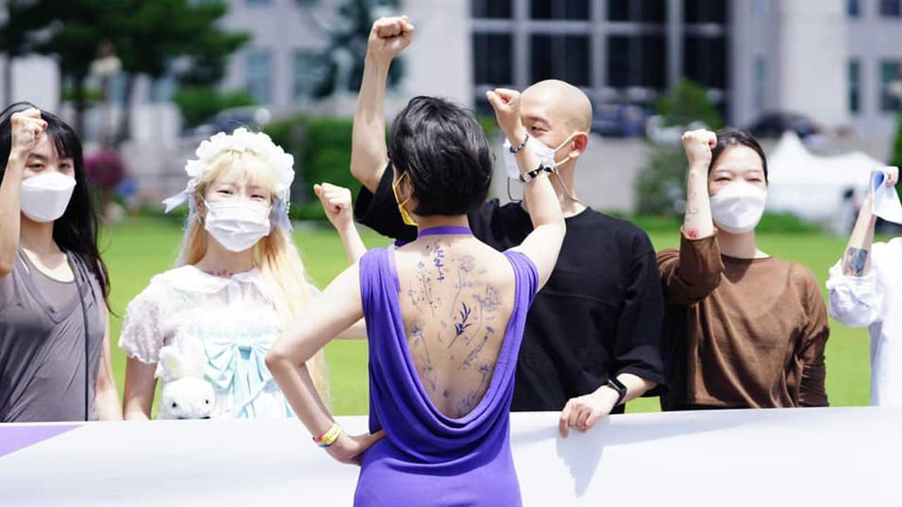 류호정 의원 "타투업법에 '눈썹 문신' 홍준표 의원 참여"