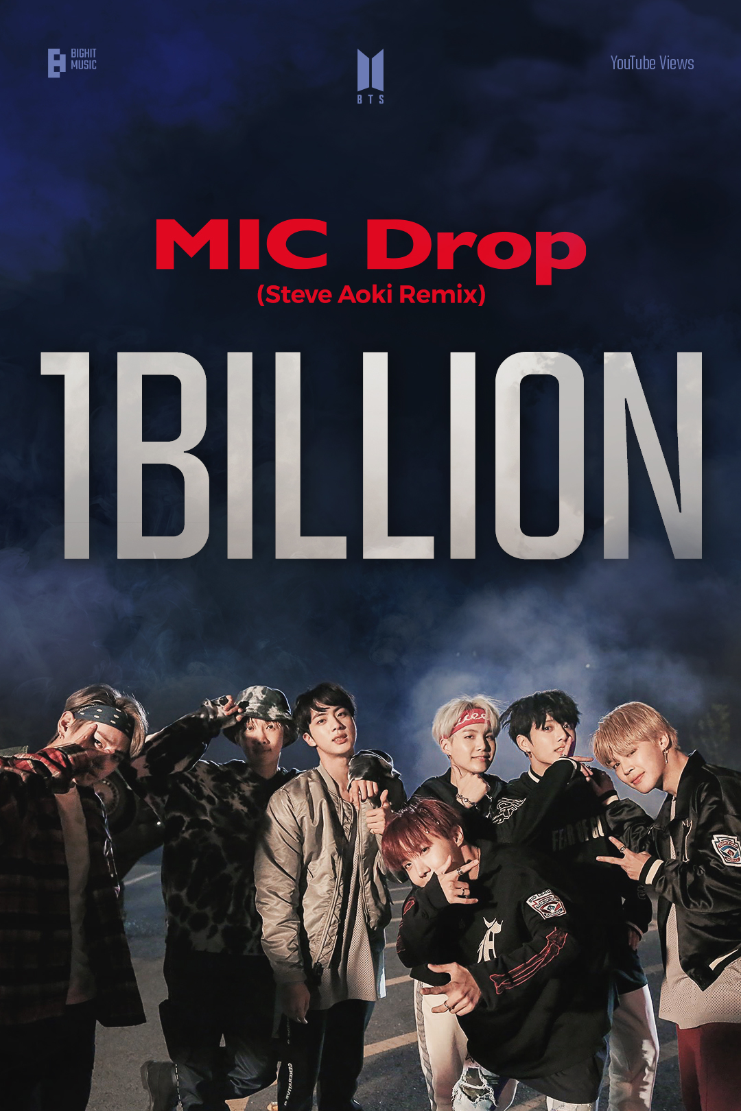 방탄소년단 'MIC Drop' 리믹스 MV, 10억 뷰 돌파...통산 4번째