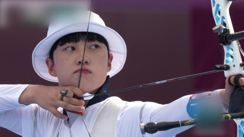  안산, 양궁 여자 개인전 금메달...사상 첫 3관왕