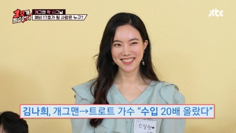 김나희 “개그우먼→트로트 가수 전향 후 수입 20배 늘어”