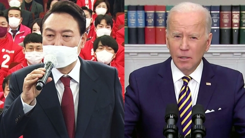  윤석열 당선인, 바이든 美 대통령과 전화 통화