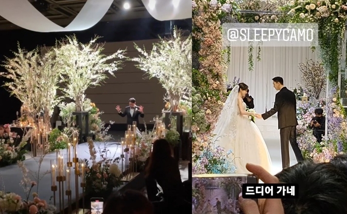 [Y이슈] 붐·슬리피, 9일 나란히 결혼...하객 걱정 무색해진 화려한 결혼식 (종합)