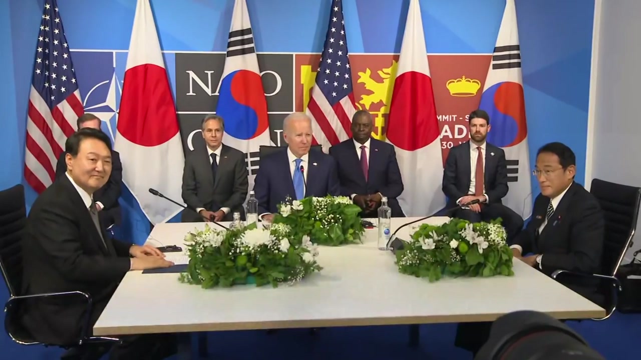 [정치][현장영상+]    韓国、米国、日本の三国間首脳会談…北朝鮮の核兵器への対応方法を議論