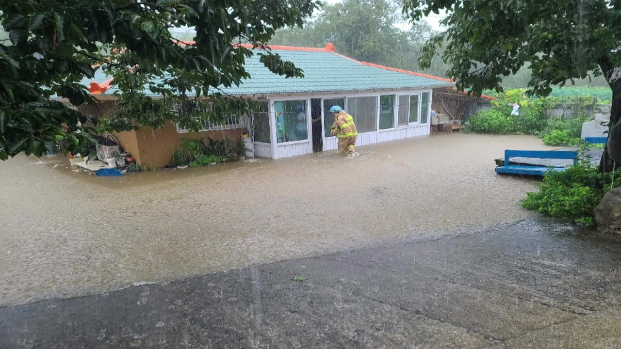 강원 영동 시간당 80mm 폭우...주택 침수 등 피해 잇따라