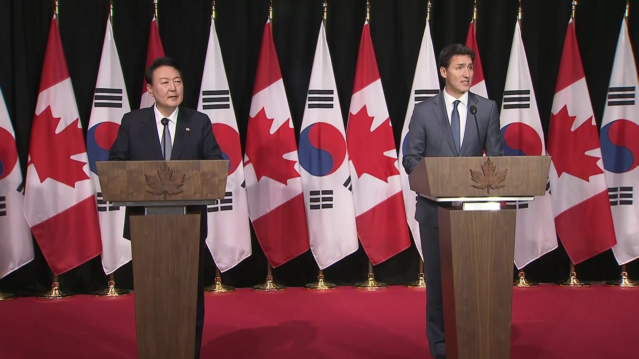 [현장영상+] 한-캐나다 공동기자회견..."경제안보 공조 강화"