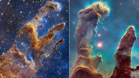 우주 명소 '창조의 기둥' 자세히 보니 '별천지'