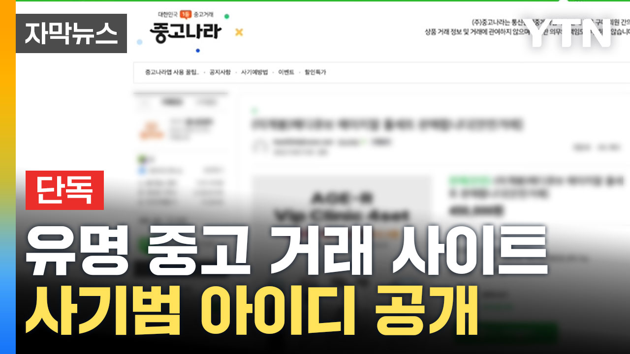 자막뉴스] 유명 중고 거래 사이트 사기범 아이디 공개 | YTN