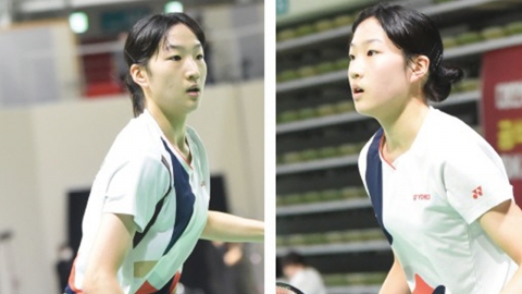 '쌍둥이 신동' 김민지-김민선, 원천배 주니어배드민턴 평정