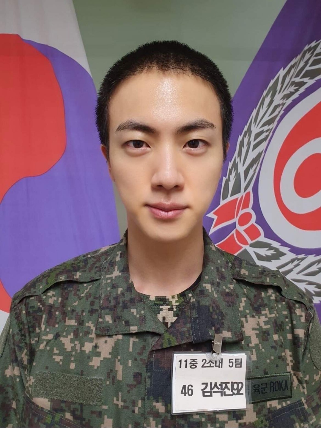 bts jin military photo