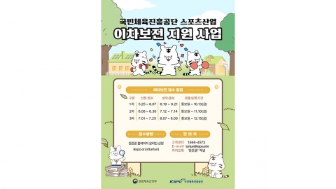 국민체육진흥공단, 스포츠산업체에 1,560억원 규모 '이차보전' 방식 신규지원