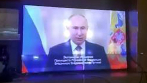러시아, 푸틴 계엄령 선포에 '발칵'…"딥페이크 해킹 영상"