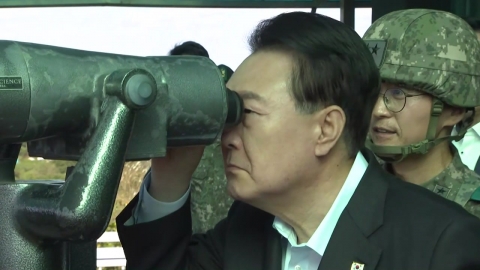 尹, 전방부대 찾아 '피자 간담회'..."안보와 경제는 하나"