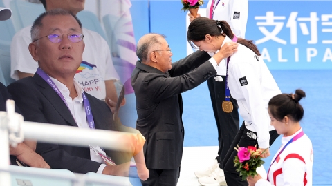 '든든한 지원군'...양궁 경기장에 깜짝 등장한 인물