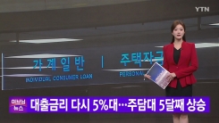 [YTN 실시간뉴스] 대출금리 다시 5%대...주담대 5달째 상승