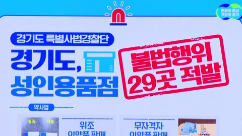 [경기] 경기도, 가짜 발기부전 치료제 판매 성인용품점 20곳 적발