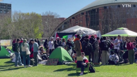 미국 대학가 불붙은 반전 시위…대선 앞두고 '부담'