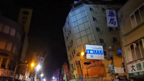 타이완 강진 때 '기우뚱' 여진에 '콰당'…"원자탄 42개 폭발력"