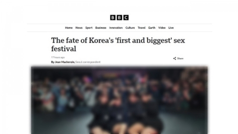 BBC "'성인 페스티벌' 보수적인 한국서 논란" 조명